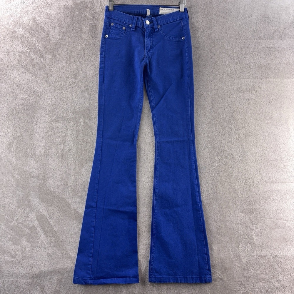 rag & bone‎ Elephant Bell Jeans Womens Size 24x32 Blue High Rise Flare Stretch